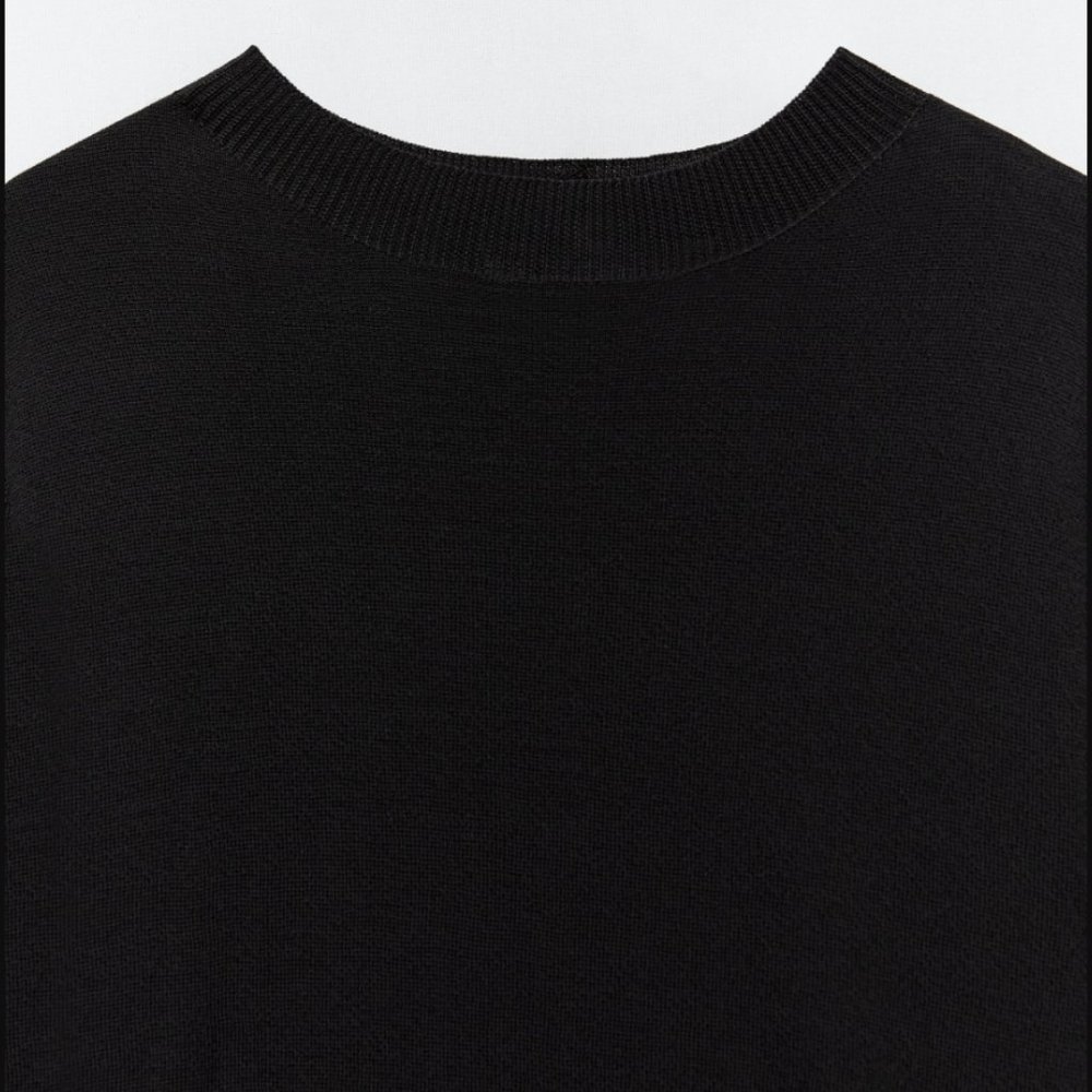 ZARA COLLECTION BLACK KNIT BANDAGE CONTRAST MAXI DRESS $89.90 - Picture 10 of 12